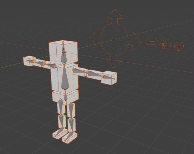 【無料】ＩＫ練習用モデル＆セット済みモデル～カスタムシェイプ素材付き～【blender2.82】