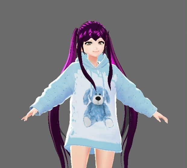 Hoodie Cute Blue