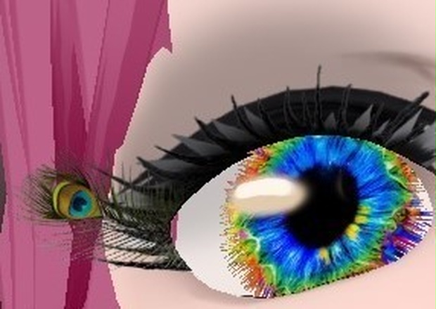 Very Long Peacock Lashes