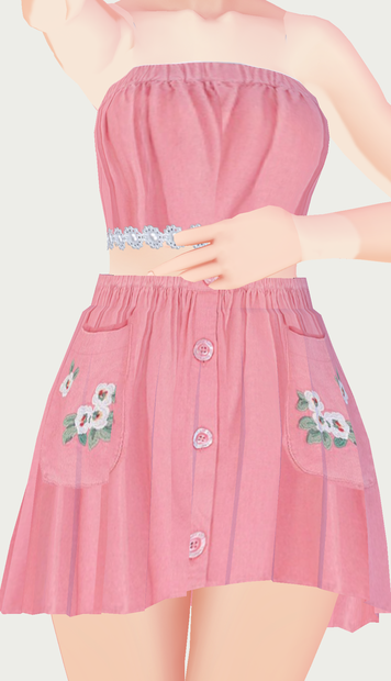 Very cute Outfit  (Top and Skirt) VRoid Texture