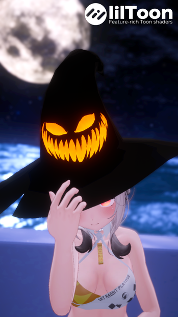 口の形を真似するハロウィン帽子
