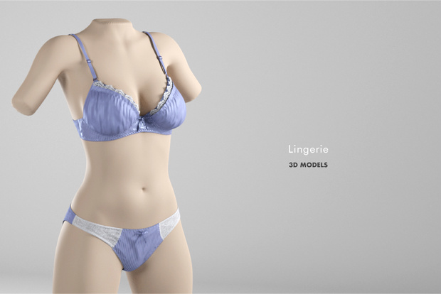 3Dモデル ブラ・パンティセット