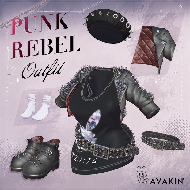 PUNK REBEL Outfit for NIBAN Body