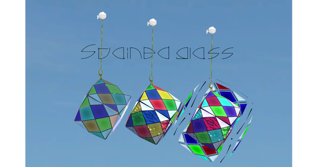 【VRChat想定】Stained glass【ピアス】