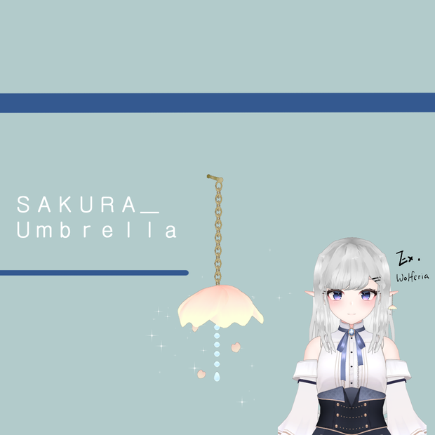 ☂️🌸sakura_umbrella🌸☂️オリジナル3D】「dynamic bone 設定済み」
