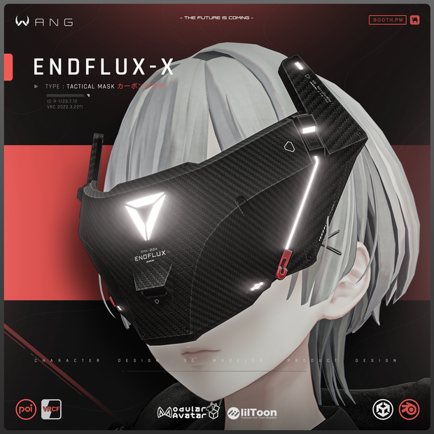 ENDFLUX・X ｜ カーボンファイバーマスク - Tactical Mask【WANG】
