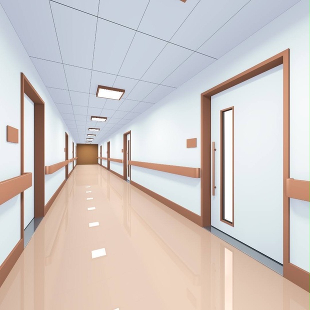 【3Dモデル】病院の廊下1（blender2.79）