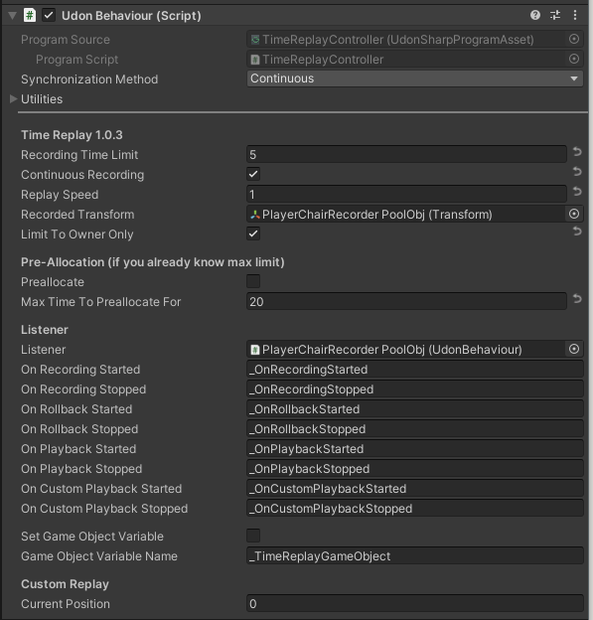 [VRChat] [UdonSharp] Time Replay