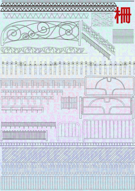 【ベクター線画】柵素材【CLIP STUDIO PAINT】