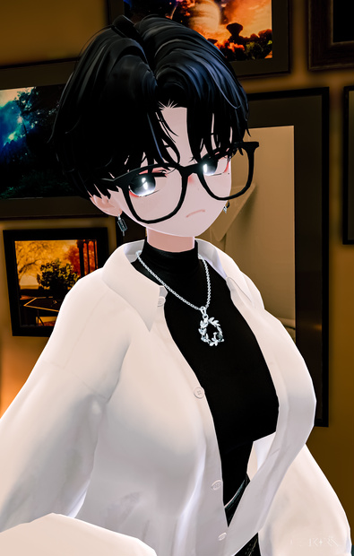 (無料) くろぶちめがね /(무료)뿔테안경 /(Free)black-rimmed glasses