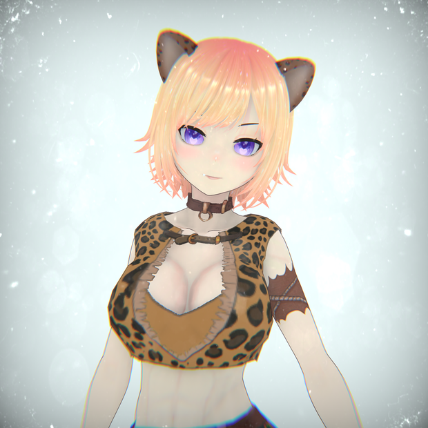 Neko anime cat girl character(vroid/vrm/fbx)