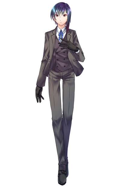 【立ち絵】スーツの中性的な男性