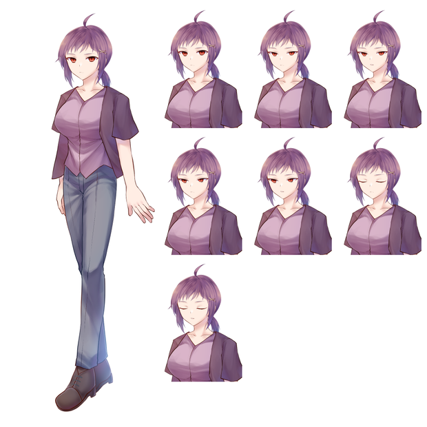 【立ち絵】不愛想な女性