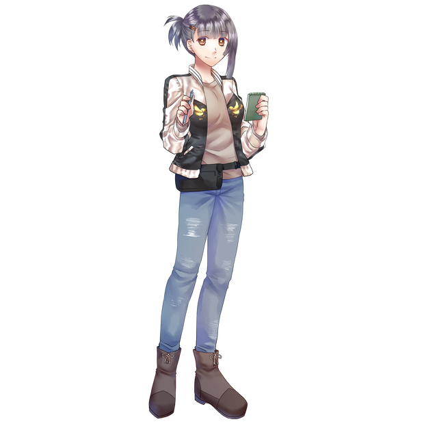 【立ち絵】記者風の女性【無料あり差分20種】