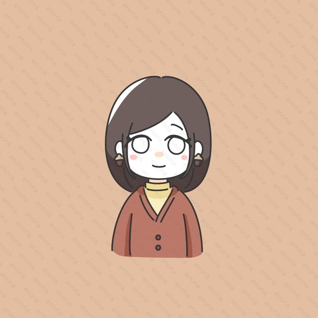 どんぐりイヤリングの女の子