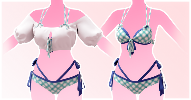 若菜四季の水着【Wakana Shiki's swimsuit】（Marvelous Designer/Clo3Dデータ）