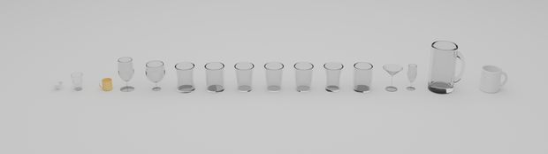 コップ集　3Dモデル