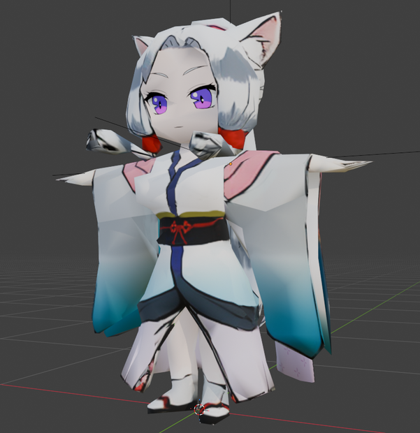 SD東北イタコ 3Dモデル