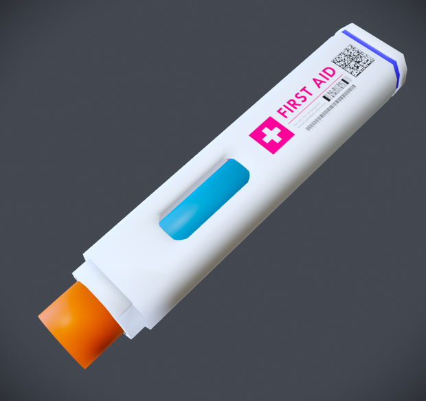 ゲームとかでブッ刺して回復するやつ　Healing Item【3Dモデル/VRChat想定】