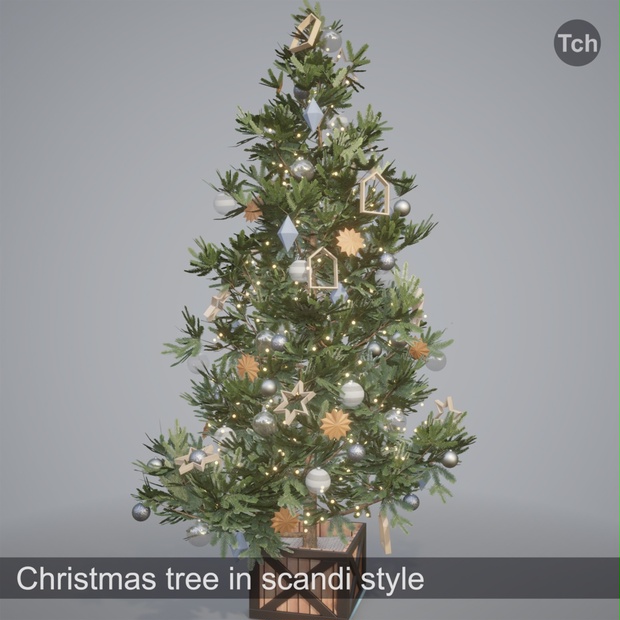 Christmas tree in scandi style (3D) | 北欧スタイルのクリスマス ツリー (3D)