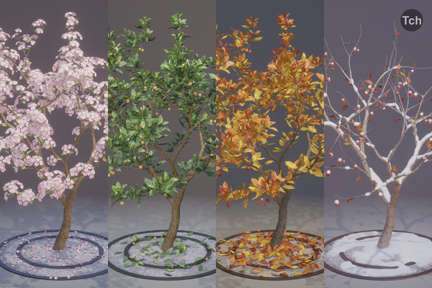 Four seasons tree (3D) | 四季の木 (3D)