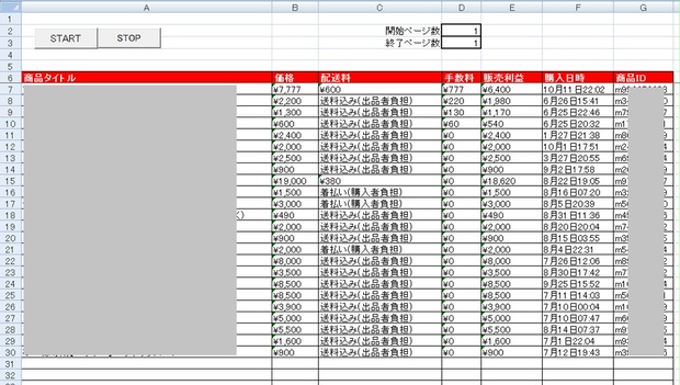 メルカリ過去取引商品データを取得するexcel Dataclutch Booth