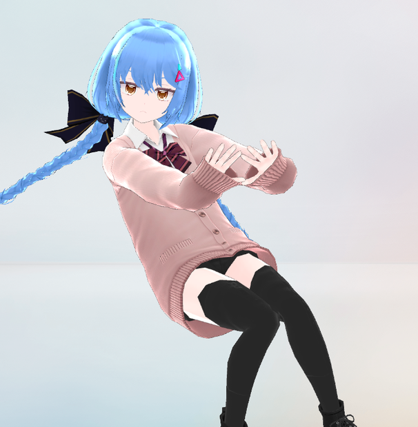 【VRMアバター】鬱ちゃん 女子高生アバター 3Dモデル(.vrm) VRChat/cluster対応