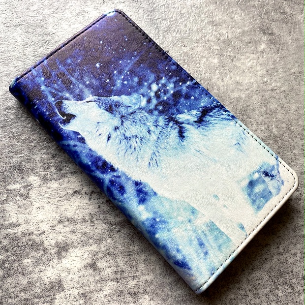 雪原のオオカミ 手帳型スマホケース iphone13 iphone14 iphone15