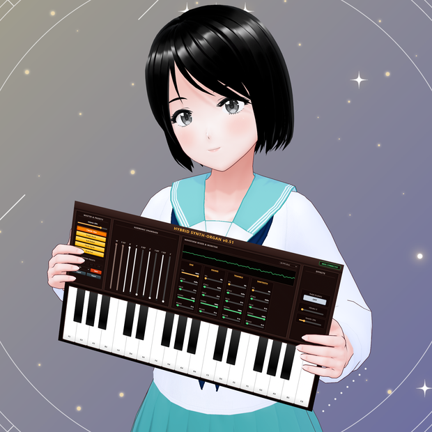 ナナセトーン HPS-32 Hybrid Synth-Organ｜ドローバー＋4波形ミキサー付きWebオルガン
