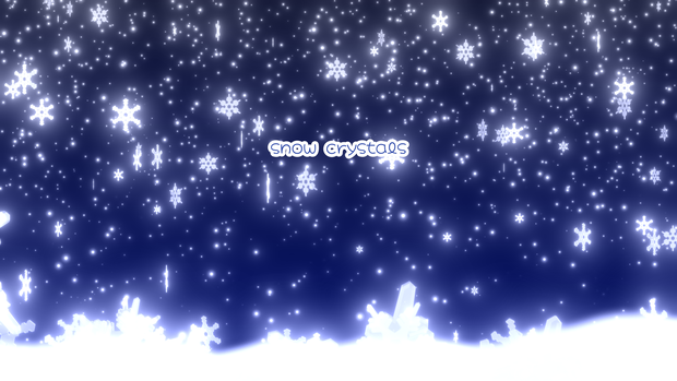 [無償有/フリー素材] 雪結晶が降る背景 [4K/60fps]