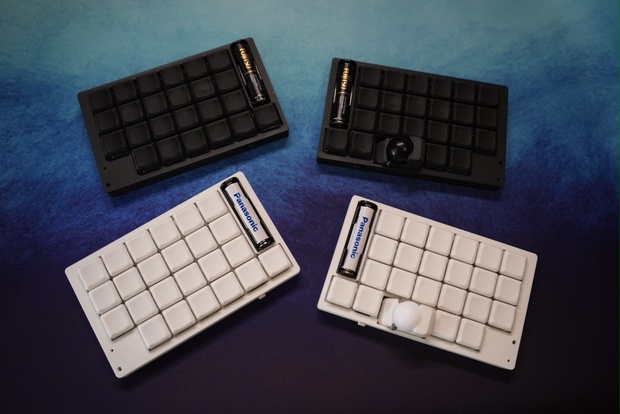 最終値下げ　無線分割キーボード zonkey トラックボールオフセットキット付 CLine46 トラックボール搭載 オーソリニア 無線分割キーボード（単4