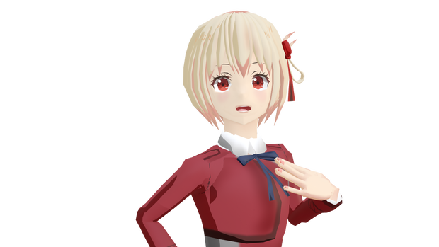 [無料] 錦木千束{リコリス制服、喫茶リコリコ制服、私服(4話)} 3Dモデル [リコリス・リコイル]