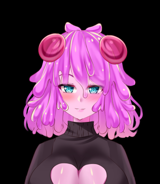 Premade Adoptable Slime Girl VTuber Model Art + Rig