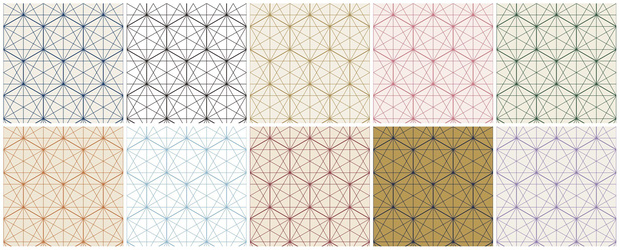 Asanoha - 10 Japanese Seamless Patterns | Digital Paper 12x12 300dpi