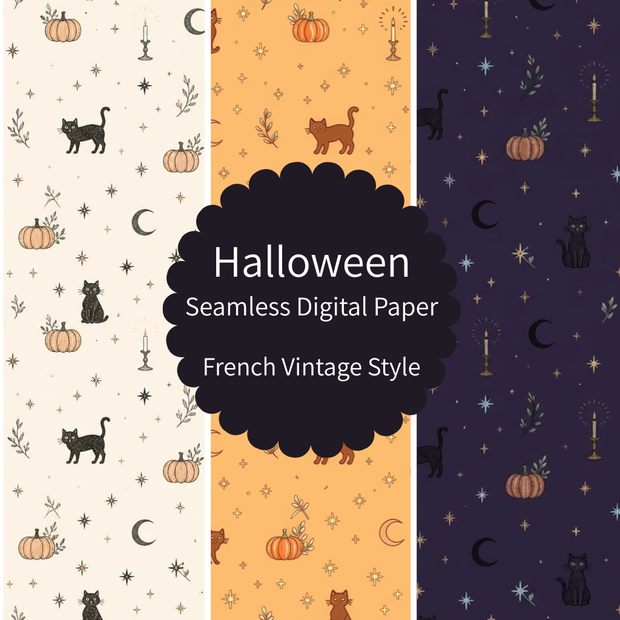 Halloween Digital Paper | ハロウィンデジタルペーパー３色セット