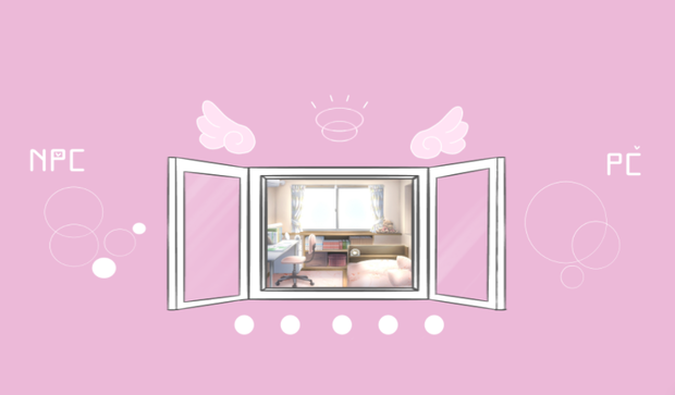 【ココフォリア素材】ピンク白なお部屋【素材集】