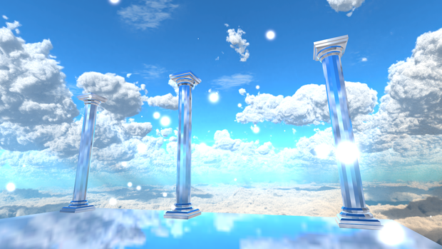 神殿っぽい柱（3Dモデル）
