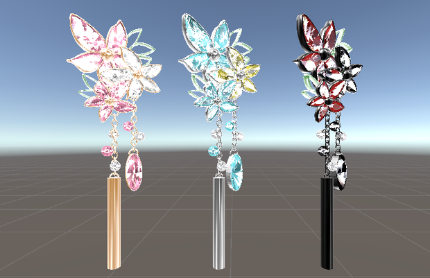 【水着にも和装にも似合う♪】flourピアス＆ヘアアクセ