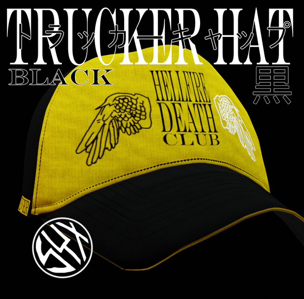 Hellfire Death Club - Yellow Hellfire 地獄の炎・死のクラブ - Trucker Hatトラッカーキャップ