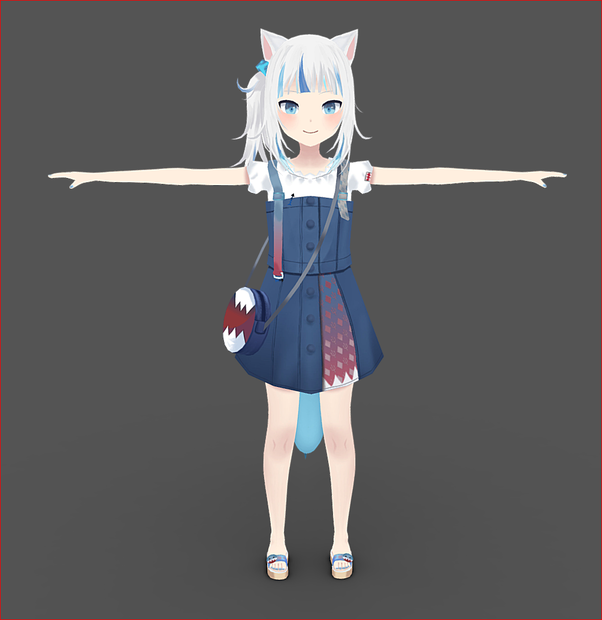 Gawr Gura Casual Outfit  Original  avatar  Girl  vtuber Gawr Gura 私服 オリジナルアバター 女の子 Vtuber