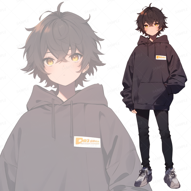 【背景透過_立ち絵】モブ若者K【現代】