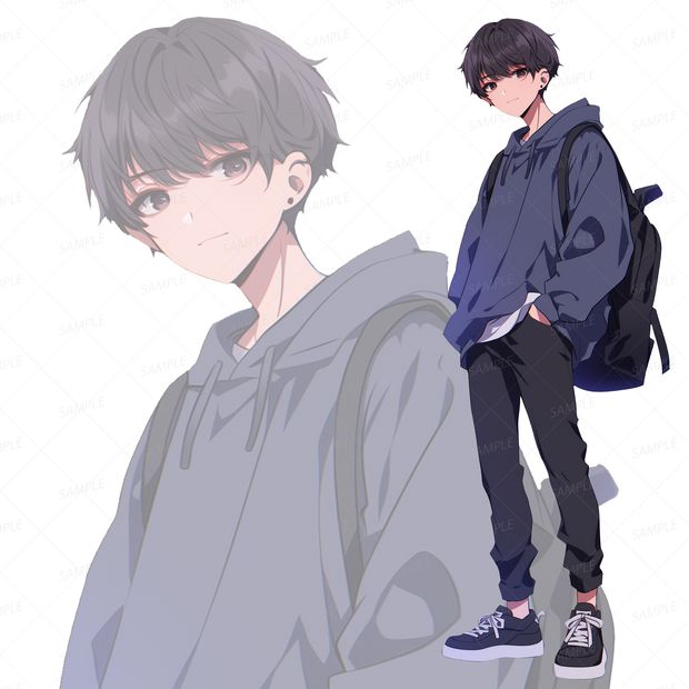【背景透過_立ち絵】若者M【現代】