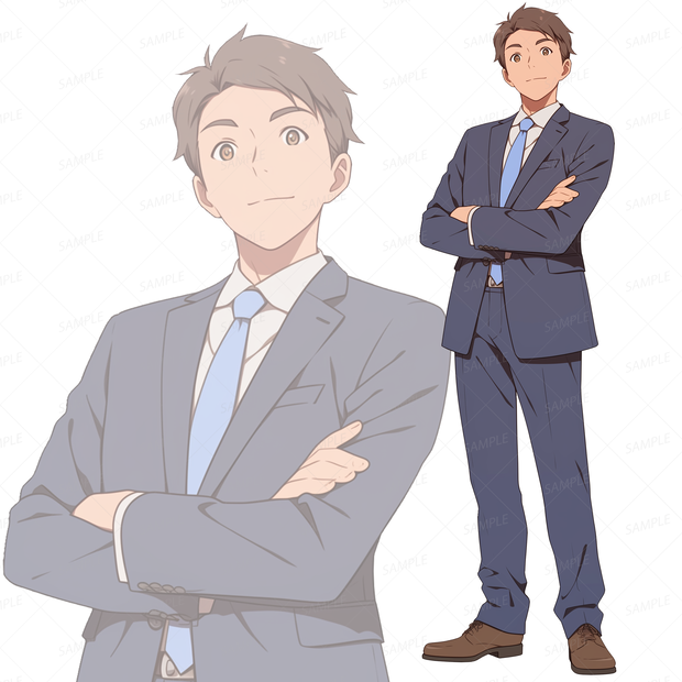 【背景透過_立ち絵】サラリーマンB【現代】