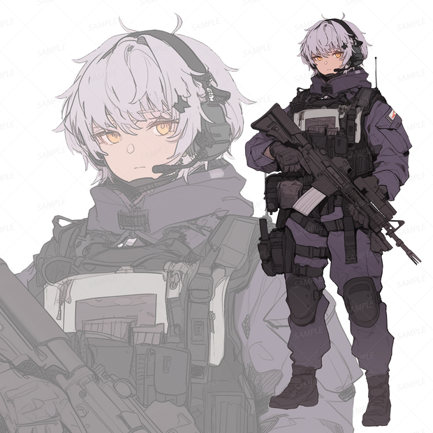 【背景透過_立ち絵】軍人P【ミリタリー】