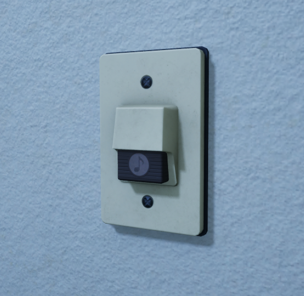 【3Dモデル】昭和レトロ玄関チャイム / Japanese Apartment Door Chime
