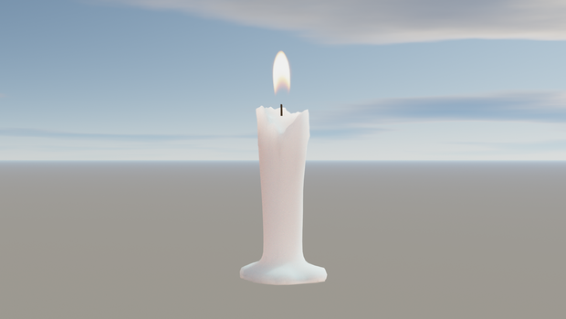 【free】ろうそく　3Dモデル