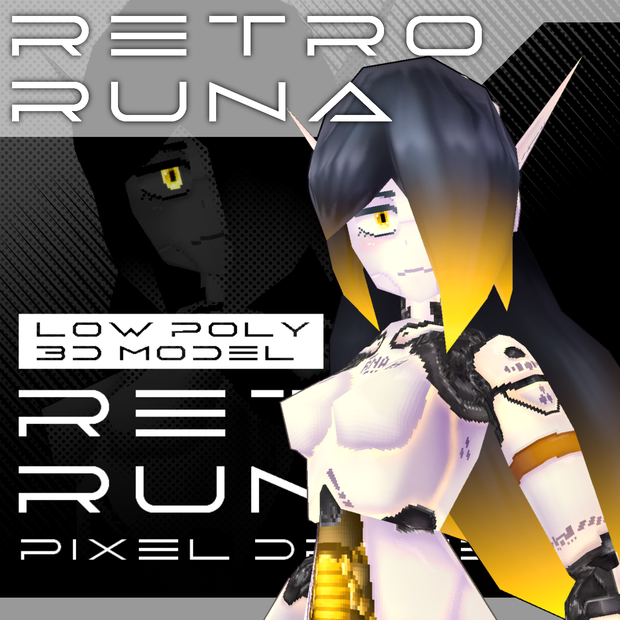 [VRC][アバター] レトロ・ルナ [Retro Runa]