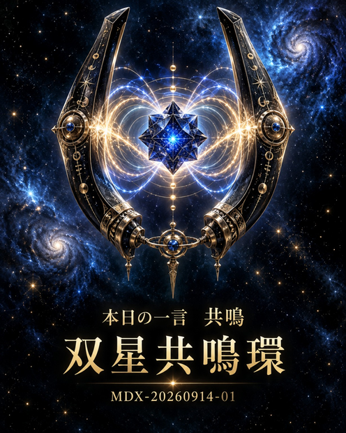 【一点物神器】双星共鳴環｜想いと可能性を響かせる宇宙神器｜MDX-20260914-01