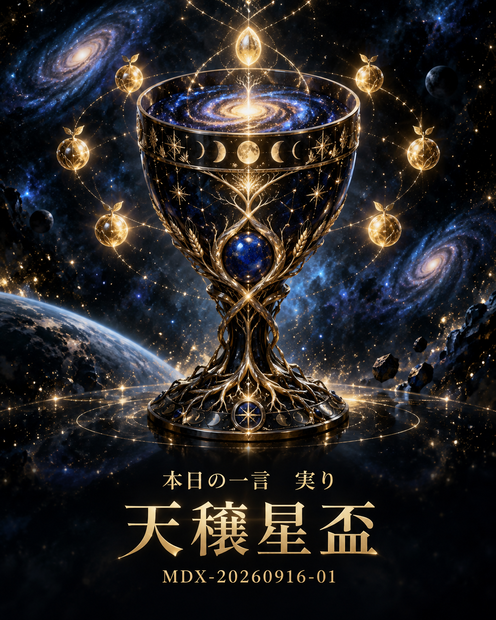 【一点物神器】天穣星盃｜育てた可能性を実りへ導く宇宙聖杯｜MDX-20260916-01