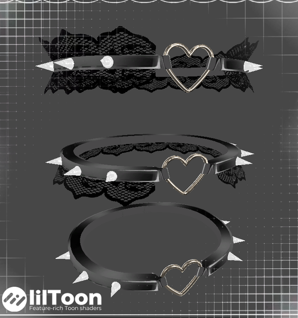 [3D Accessories] FREE Dark Heart Choker
